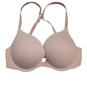 Victoria's Secret Plunge Underwire Multiway Racerback Bra Size 34D Beige Nude